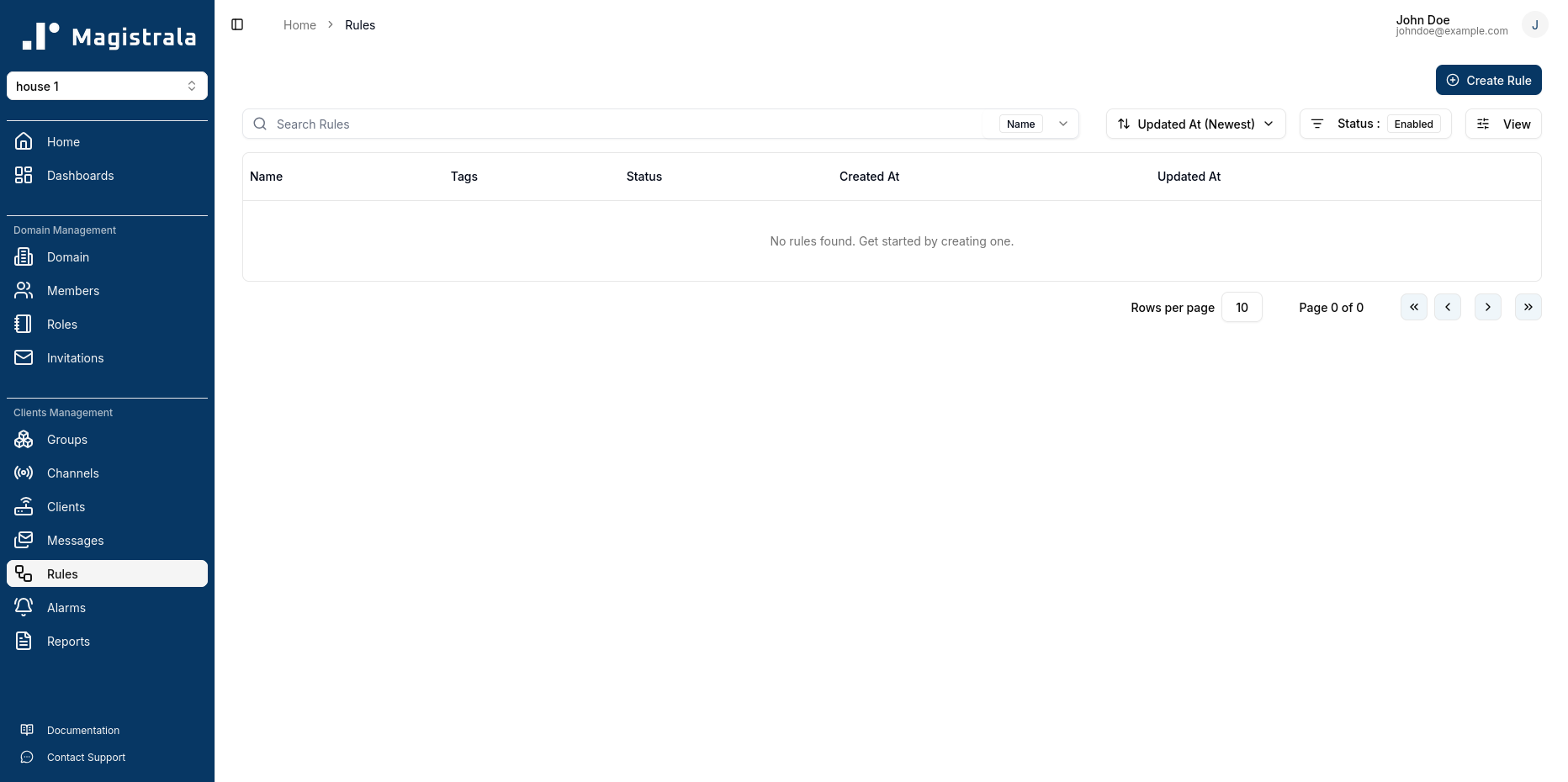 Create Rule Page